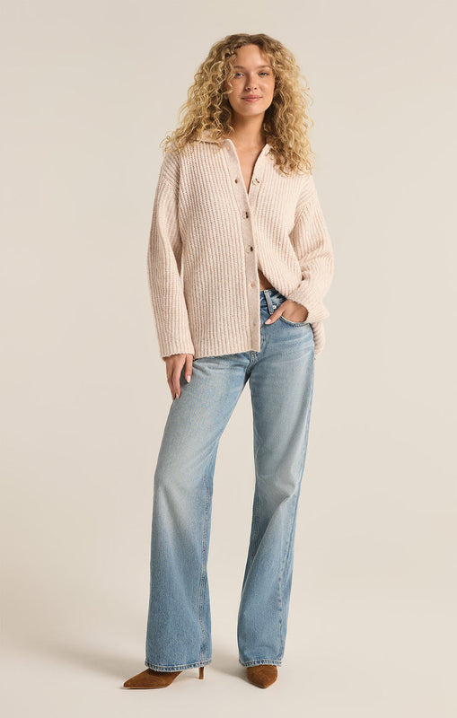 Lennie Button Up Sweater-Sweaters-Vixen Collection, Day Spa and Women's Boutique Located in Seattle, Washington