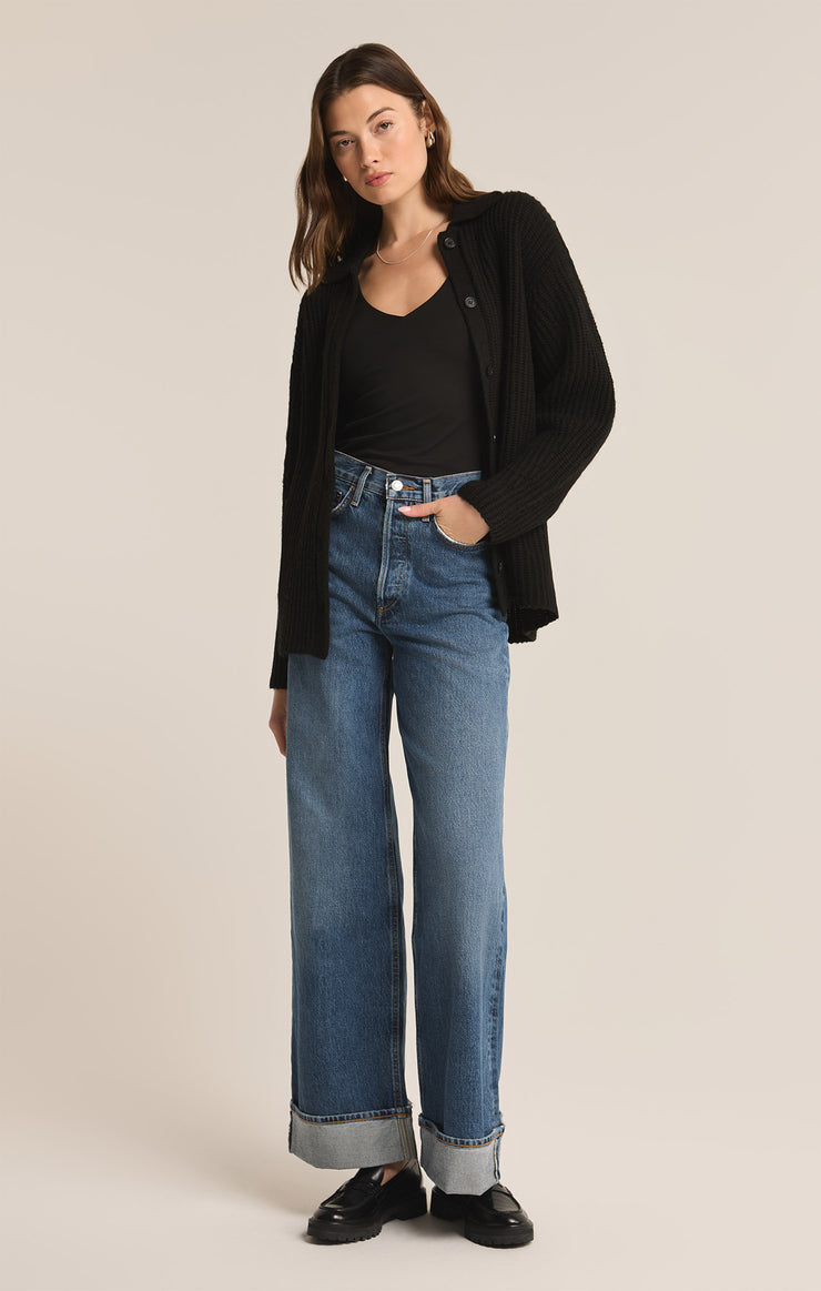 Lennie Button Up Sweater-Sweaters-Vixen Collection, Day Spa and Women's Boutique Located in Seattle, Washington