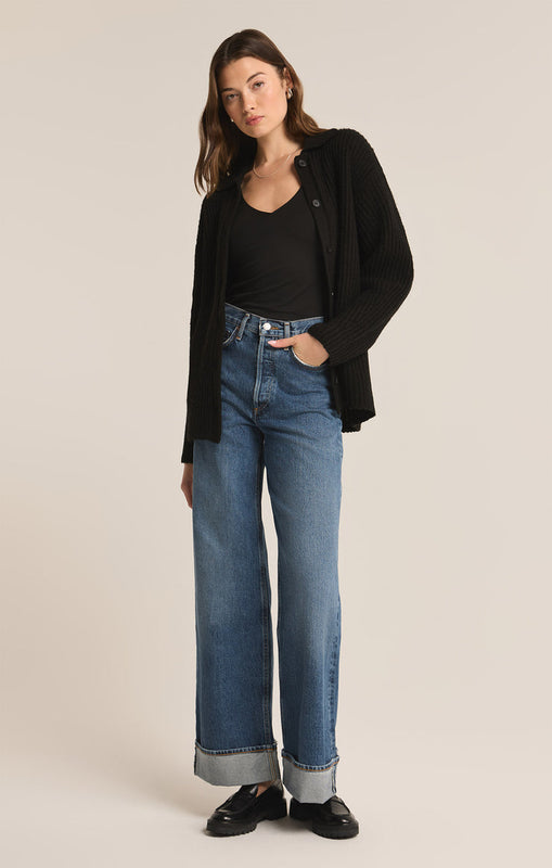 Lennie Button Up Sweater-Sweaters-Vixen Collection, Day Spa and Women's Boutique Located in Seattle, Washington