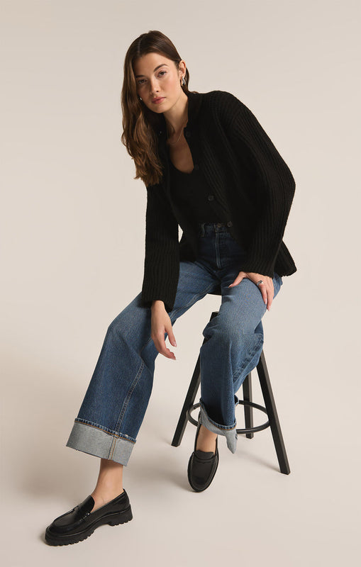 Lennie Button Up Sweater-Sweaters-Vixen Collection, Day Spa and Women's Boutique Located in Seattle, Washington