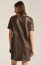 London Faux Leather Dress-Dresses-Vixen Collection, Day Spa and Women's Boutique Located in Seattle, Washington