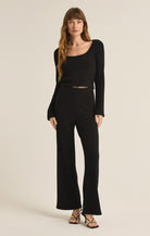 Madeline Rib Top-Long Sleeves-Vixen Collection, Day Spa and Women's Boutique Located in Seattle, Washington