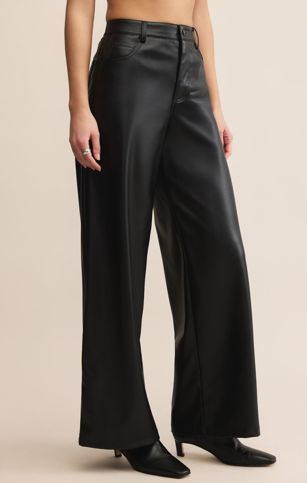 Marli Wide Leg Leather Pant-Pants-Vixen Collection, Day Spa and Women's Boutique Located in Seattle, Washington