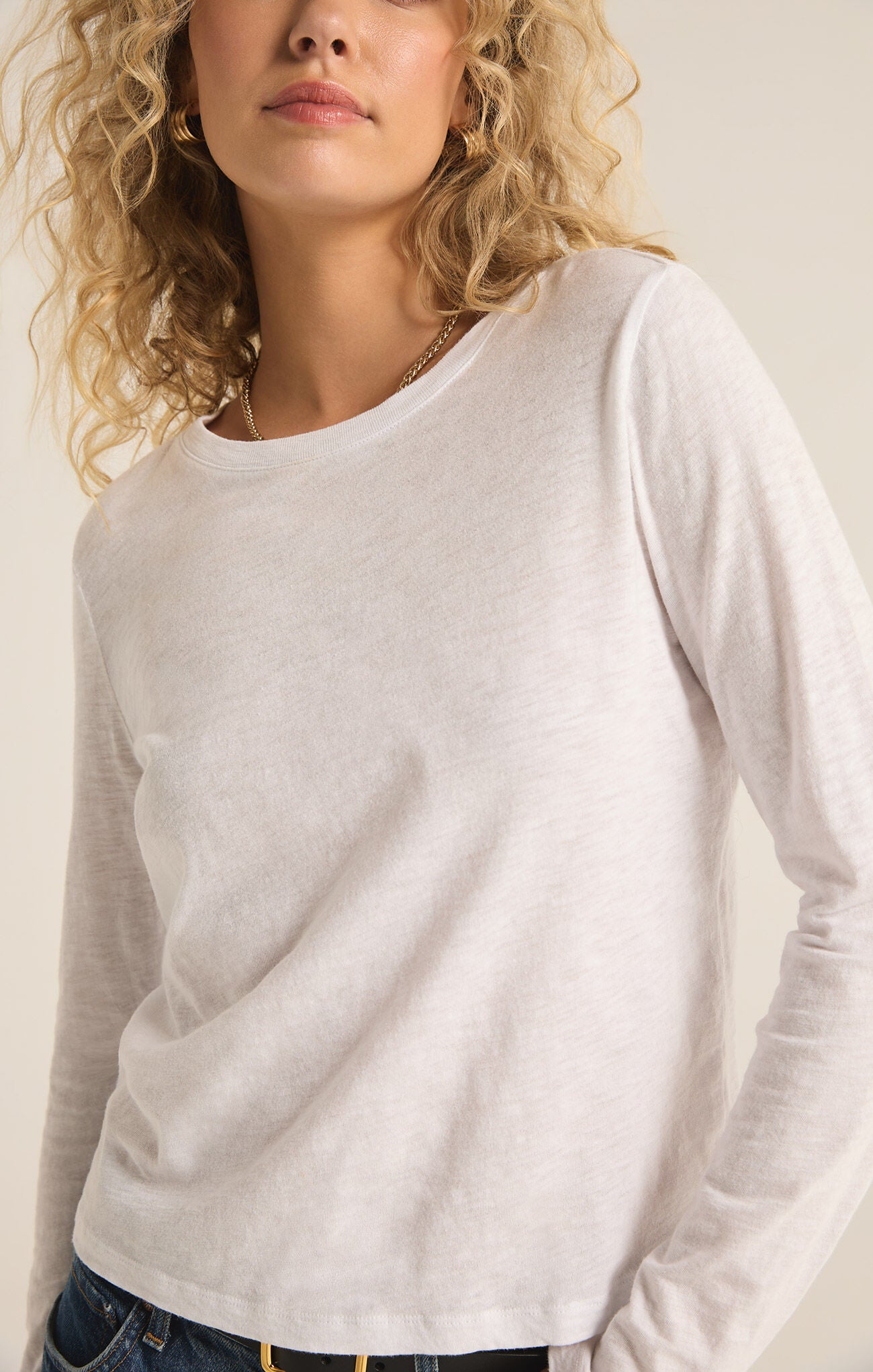 Modern Slub Long Sleeve Tee-Long Sleeves-Vixen Collection, Day Spa and Women's Boutique Located in Seattle, Washington