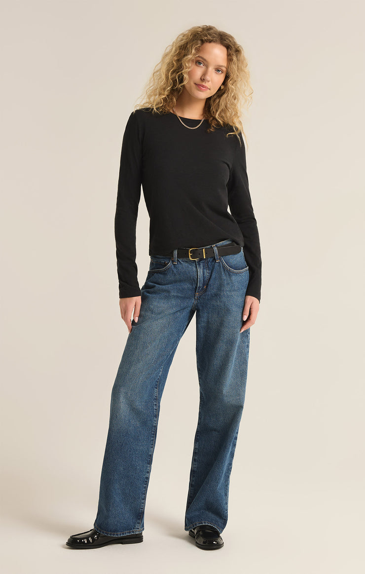 Modern Slub Long Sleeve Tee-Long Sleeves-Vixen Collection, Day Spa and Women's Boutique Located in Seattle, Washington