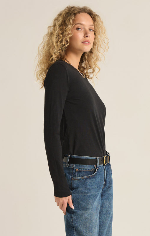 Modern Slub Long Sleeve Tee-Long Sleeves-Vixen Collection, Day Spa and Women's Boutique Located in Seattle, Washington