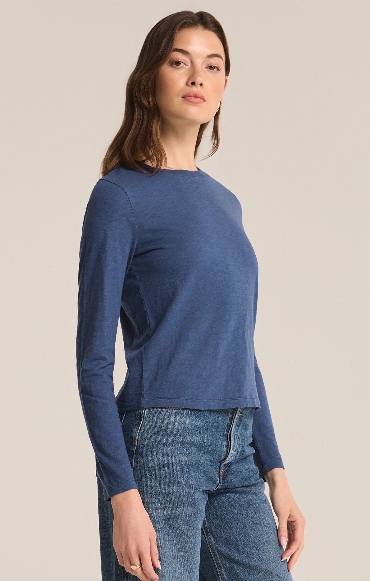 Modern Slub Long Sleeve Tee-Long Sleeves-Vixen Collection, Day Spa and Women's Boutique Located in Seattle, Washington