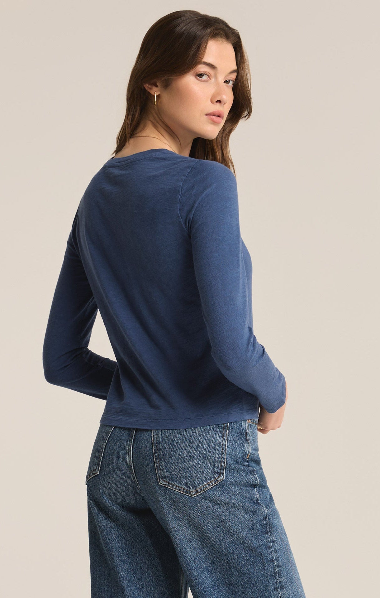 Modern Slub Long Sleeve Tee-Long Sleeves-Vixen Collection, Day Spa and Women's Boutique Located in Seattle, Washington