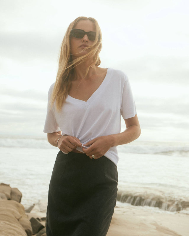 Modern V-Neck Tee-Short Sleeves-Vixen Collection, Day Spa and Women's Boutique Located in Seattle, Washington