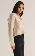 Naomi Herringbone Cardigan-Cardigans-Vixen Collection, Day Spa and Women's Boutique Located in Seattle, Washington