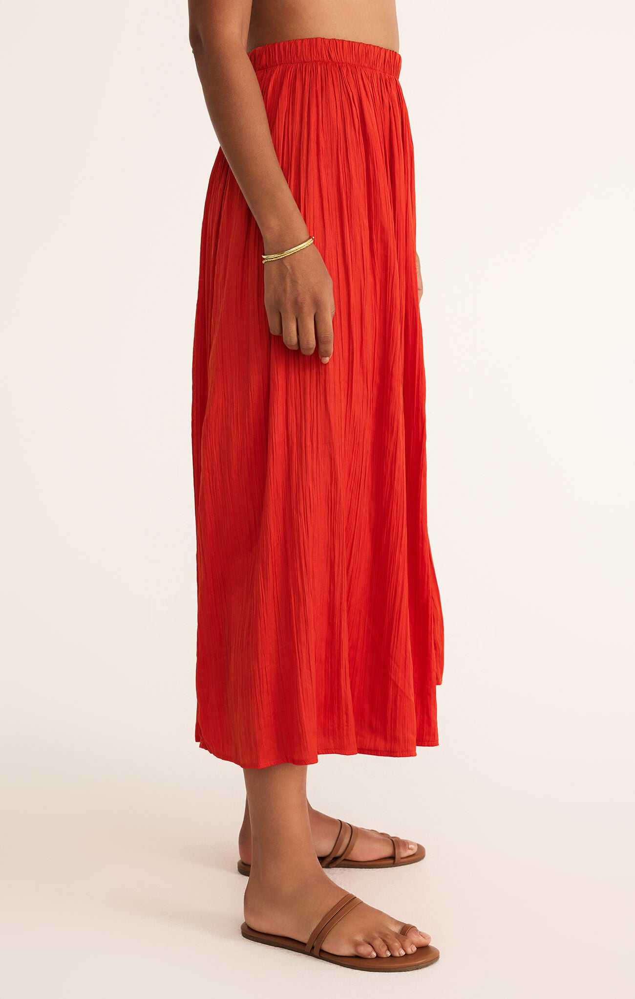 Nicoline Crinkle Midi Skirt-Skirts-Vixen Collection, Day Spa and Women's Boutique Located in Seattle, Washington