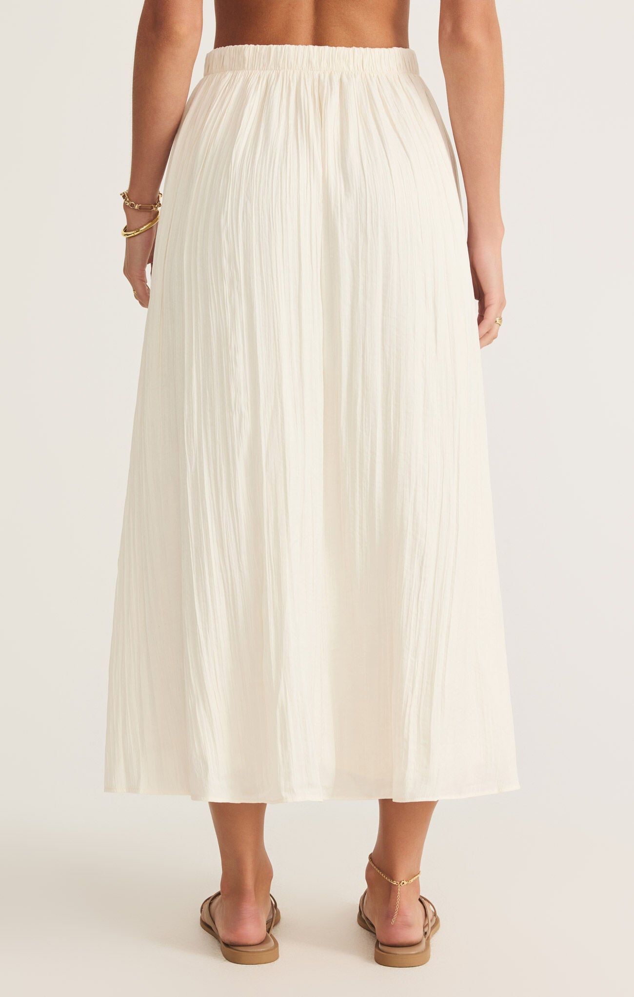 Nicoline Crinkle Midi Skirt-Skirts-Vixen Collection, Day Spa and Women's Boutique Located in Seattle, Washington