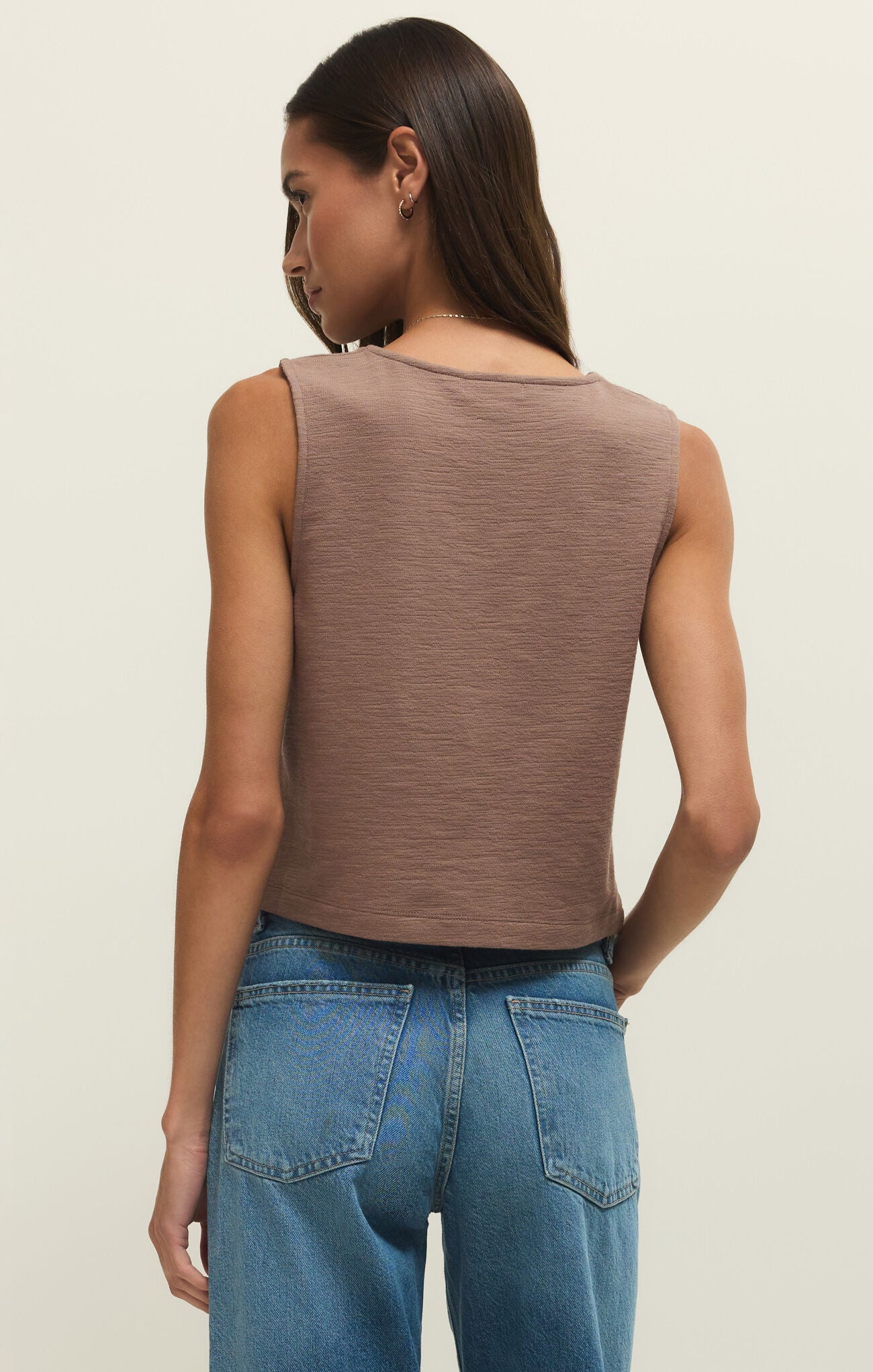 Noelle Textured Tank Top-Tank Tops-Vixen Collection, Day Spa and Women's Boutique Located in Seattle, Washington