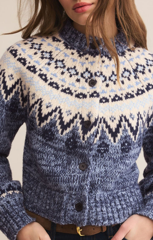 North Sea Fairisle Cardigan-Sweaters-Vixen Collection, Day Spa and Women's Boutique Located in Seattle, Washington