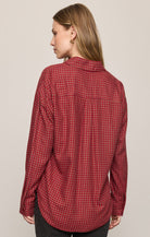 River Plaid Button Up-Long Sleeves-Vixen Collection, Day Spa and Women's Boutique Located in Seattle, Washington