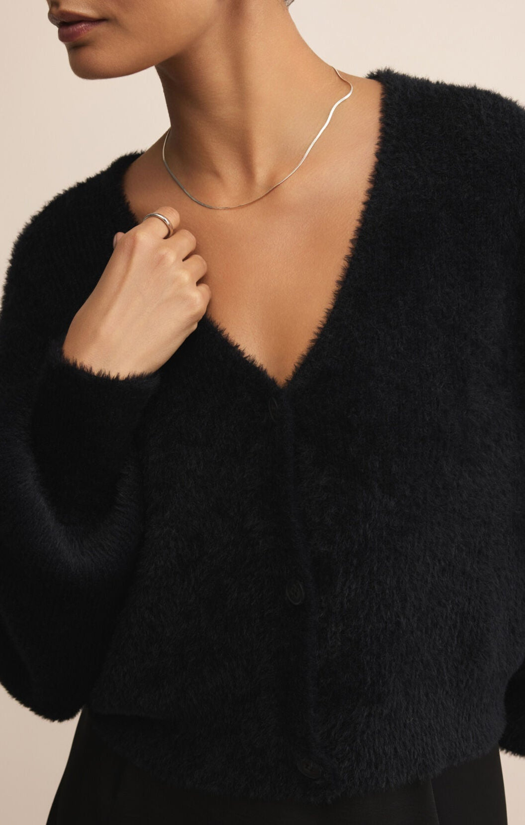 Sadira Fluffy Cardigan-Sweaters-Vixen Collection, Day Spa and Women's Boutique Located in Seattle, Washington