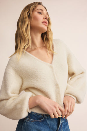 Sadira Fluffy Cardigan-Cardigans-Vixen Collection, Day Spa and Women's Boutique Located in Seattle, Washington