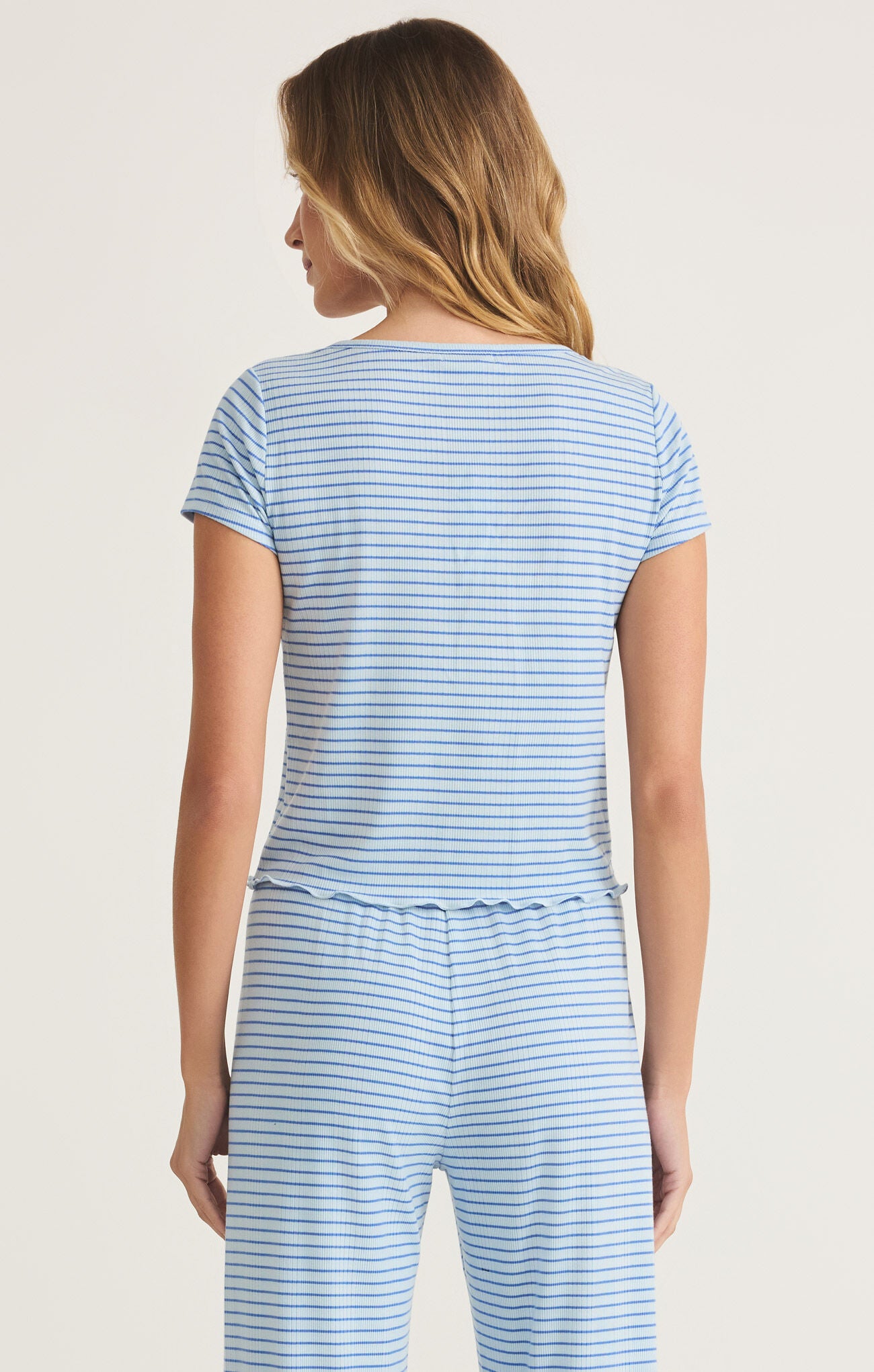 Sail Away Rib Top-Short Sleeves-Vixen Collection, Day Spa and Women's Boutique Located in Seattle, Washington