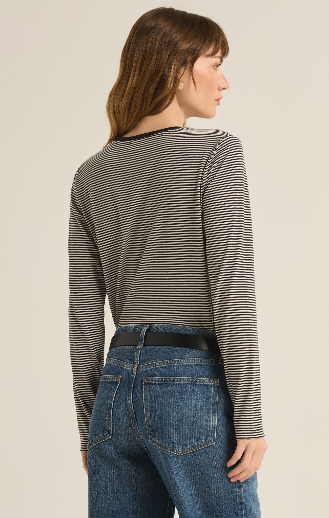 Sailor Stripe Top-Long Sleeves-Vixen Collection, Day Spa and Women's Boutique Located in Seattle, Washington