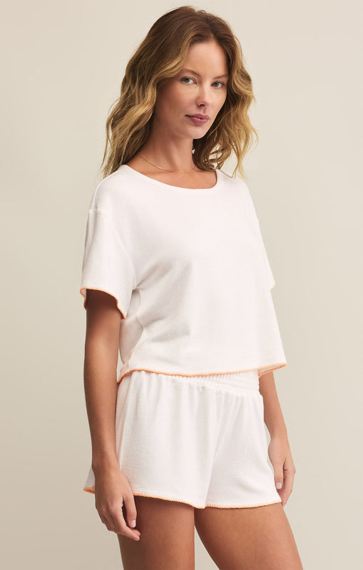 Seas The Day Stitch Top-Short Sleeves-Vixen Collection, Day Spa and Women's Boutique Located in Seattle, Washington