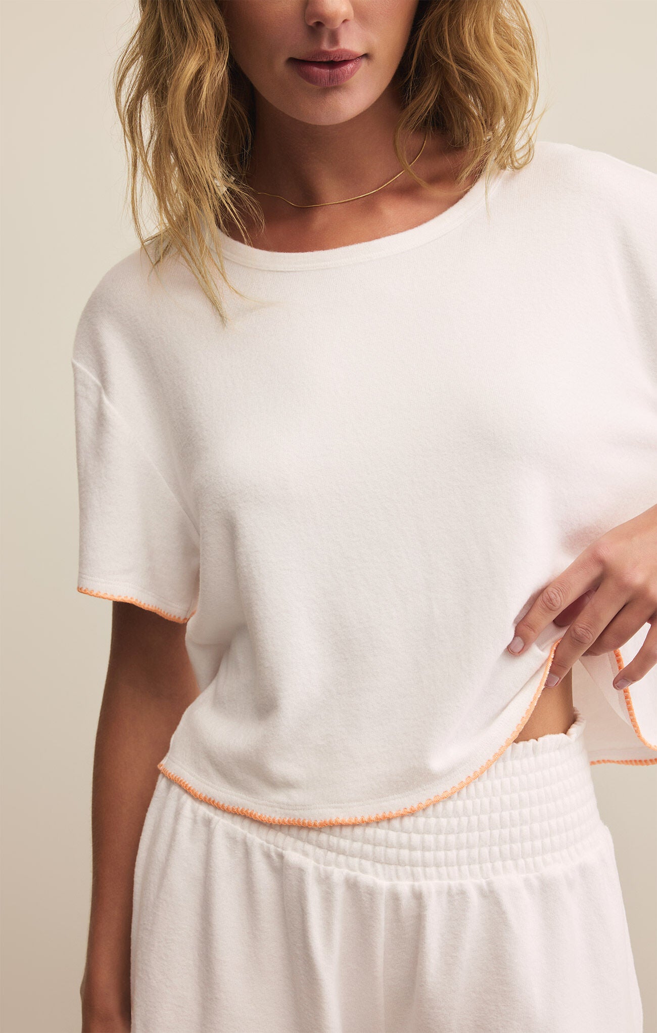 Seas The Day Stitch Top-Short Sleeves-Vixen Collection, Day Spa and Women's Boutique Located in Seattle, Washington