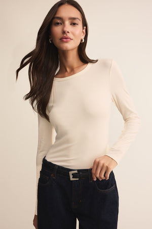 Second Skin Crew Long Sleeve-Long Sleeves-Vixen Collection, Day Spa and Women's Boutique Located in Seattle, Washington