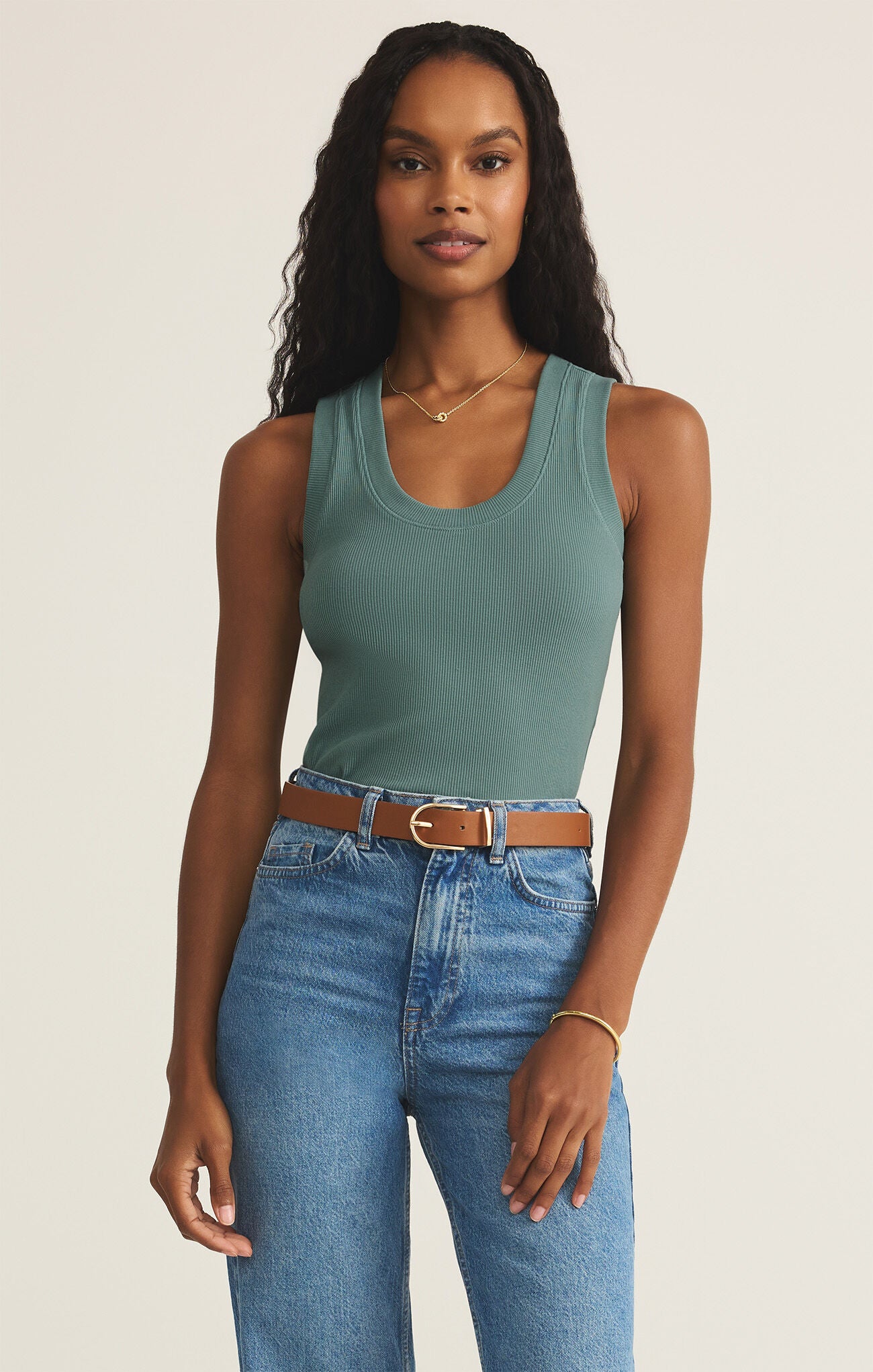 Sirena Rib Tank-Tank Tops-Vixen Collection, Day Spa and Women's Boutique Located in Seattle, Washington