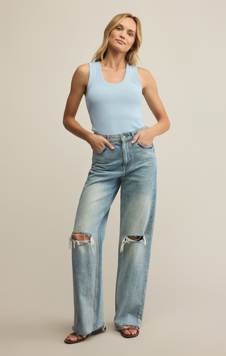 Sirena Rib Tank-Tank Tops-Vixen Collection, Day Spa and Women's Boutique Located in Seattle, Washington