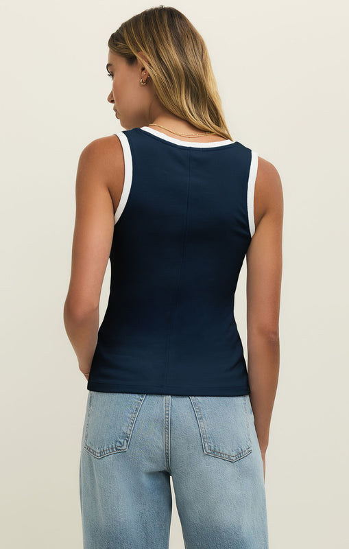 Sirena Colorblocked Rib Tank-Tank Tops-Vixen Collection, Day Spa and Women's Boutique Located in Seattle, Washington