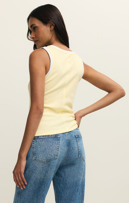 Sirena Colorblocked Rib Tank-Tank Tops-Vixen Collection, Day Spa and Women's Boutique Located in Seattle, Washington