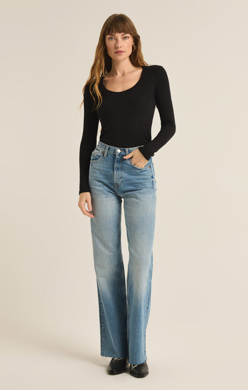 Sirena Rib Tee-Long Sleeves-Vixen Collection, Day Spa and Women's Boutique Located in Seattle, Washington