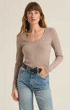 Sirena Rib Tee-Long Sleeves-Vixen Collection, Day Spa and Women's Boutique Located in Seattle, Washington