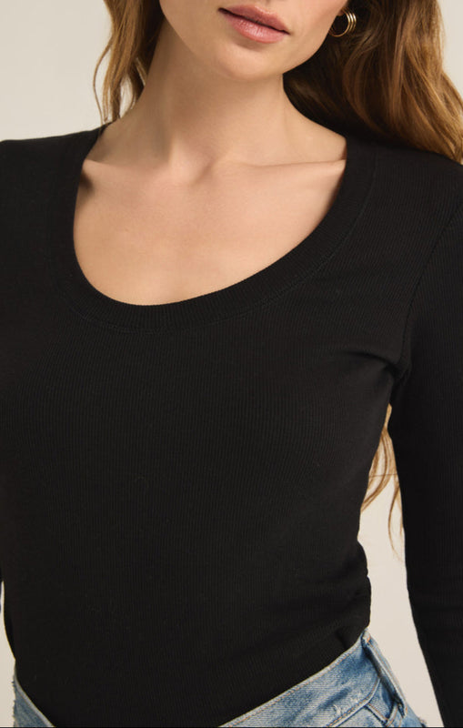 Sirena Rib Tee-Long Sleeves-Vixen Collection, Day Spa and Women's Boutique Located in Seattle, Washington