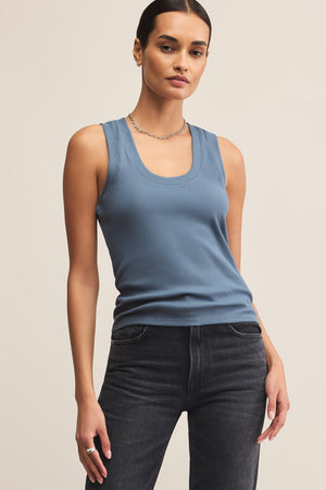 Sirena Rib Tank-Tank Tops-Vixen Collection, Day Spa and Women's Boutique Located in Seattle, Washington