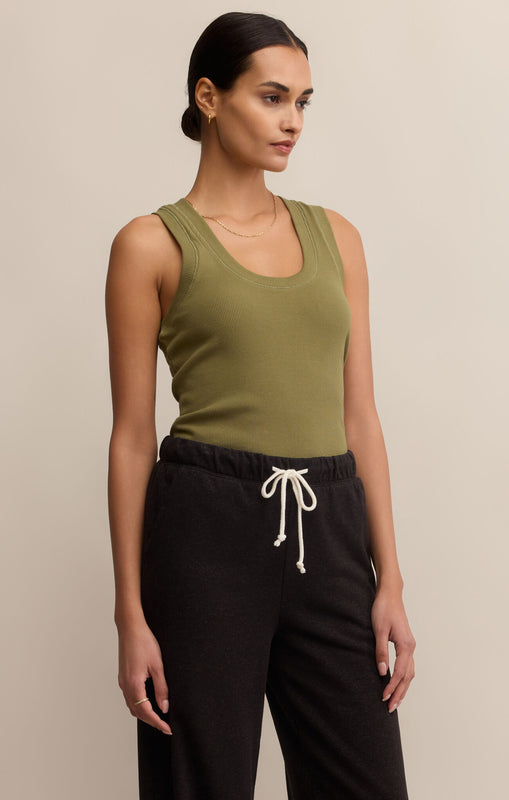 Sirena Rib Tank-Tank Tops-Vixen Collection, Day Spa and Women's Boutique Located in Seattle, Washington