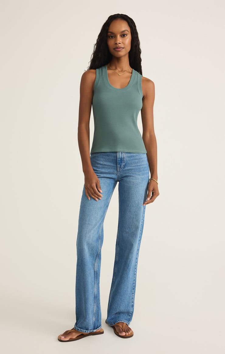 Sirena Rib Tank-Tank Tops-Vixen Collection, Day Spa and Women's Boutique Located in Seattle, Washington