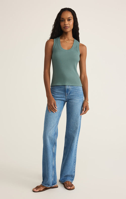 Sirena Rib Tank-Tank Tops-Vixen Collection, Day Spa and Women's Boutique Located in Seattle, Washington