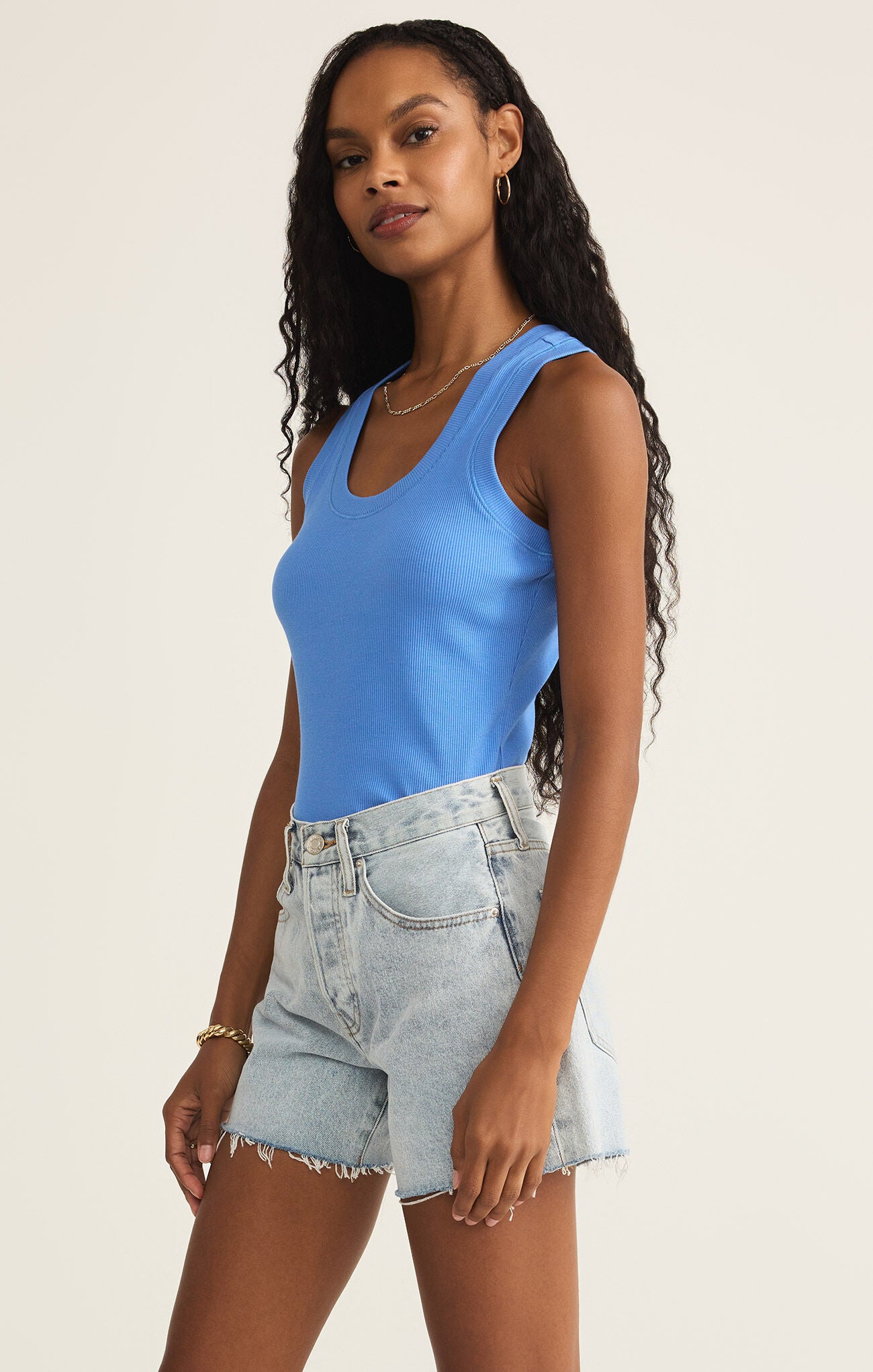 Sirena Rib Tank-Tank Tops-Vixen Collection, Day Spa and Women's Boutique Located in Seattle, Washington