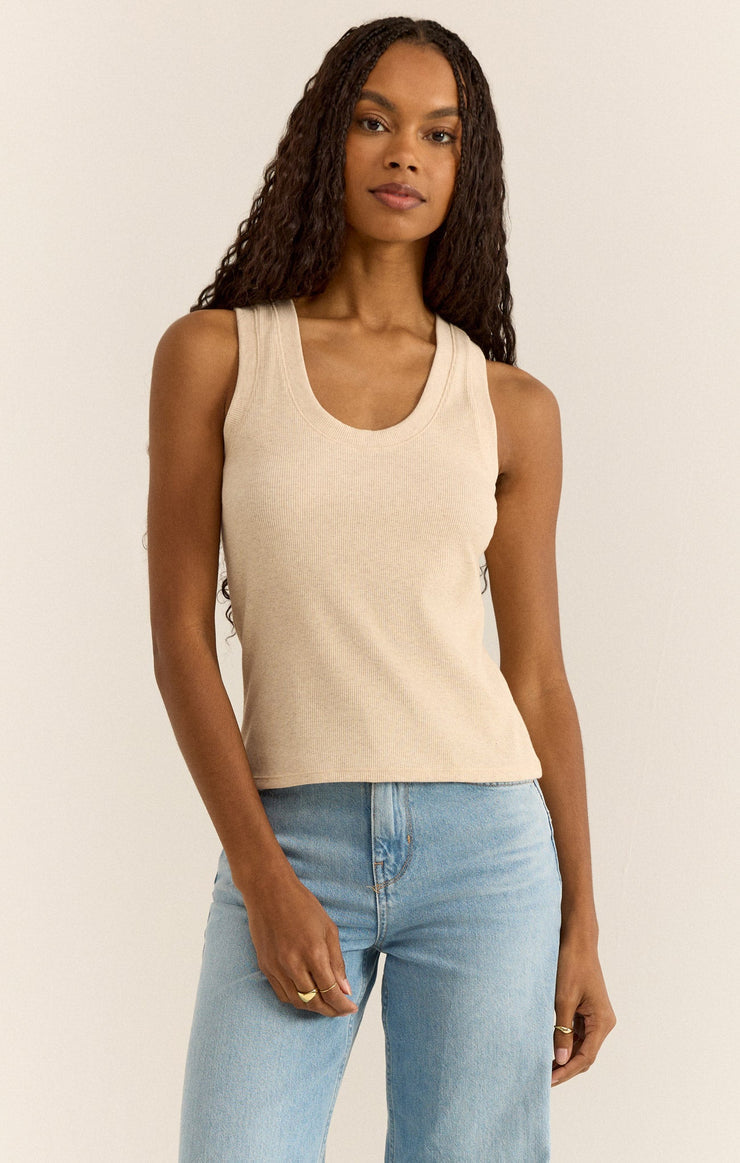 Sirena Rib Tank-Tank Tops-Vixen Collection, Day Spa and Women's Boutique Located in Seattle, Washington