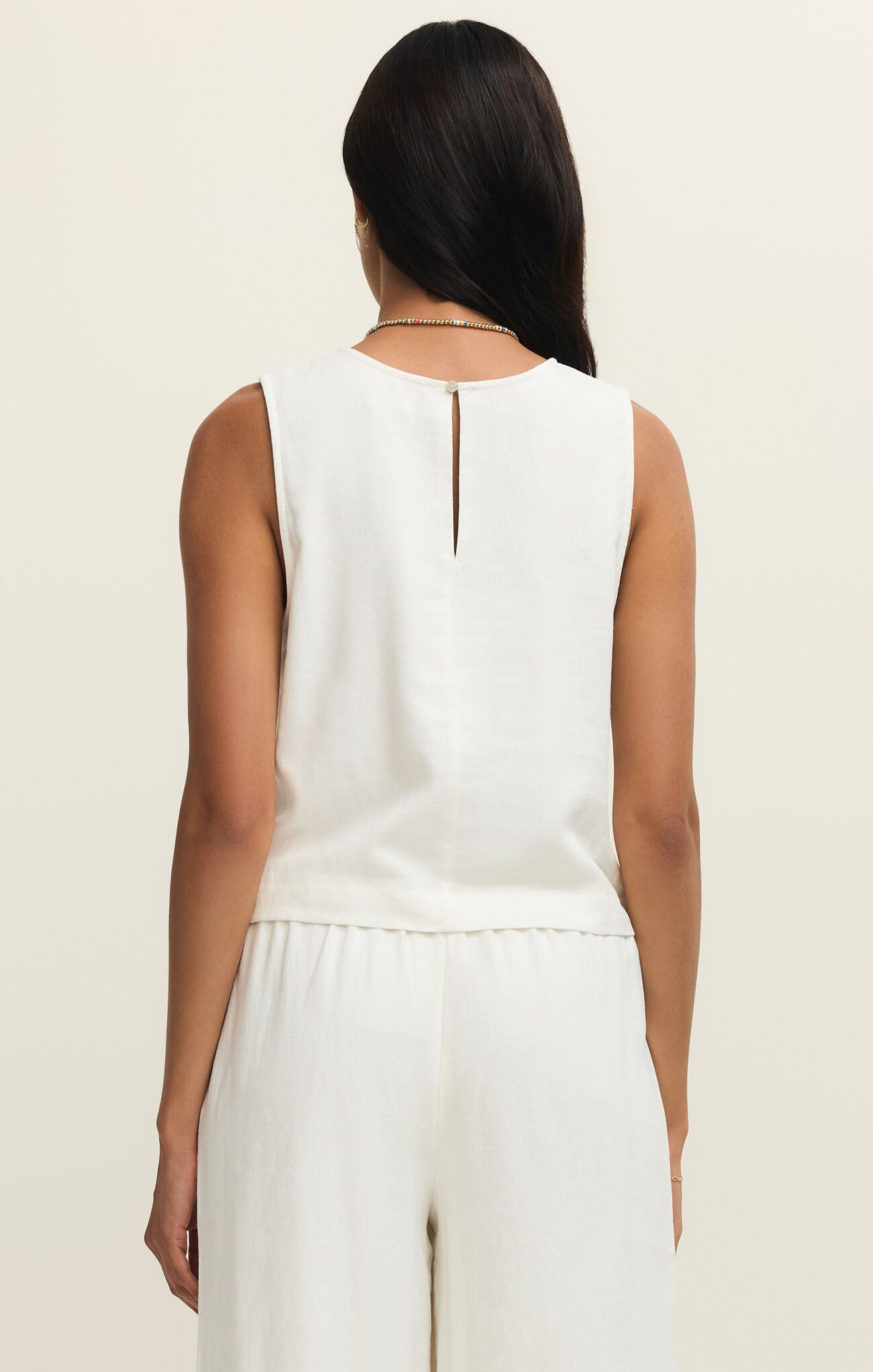 Sloane Linen Top-Tank Tops-Vixen Collection, Day Spa and Women's Boutique Located in Seattle, Washington