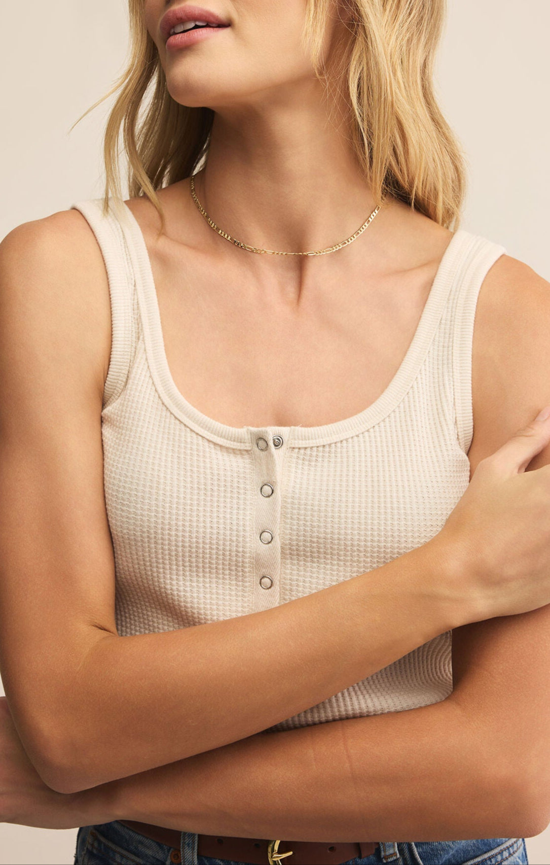 Starling Mini Thermal Tank-Tank Tops-Vixen Collection, Day Spa and Women's Boutique Located in Seattle, Washington