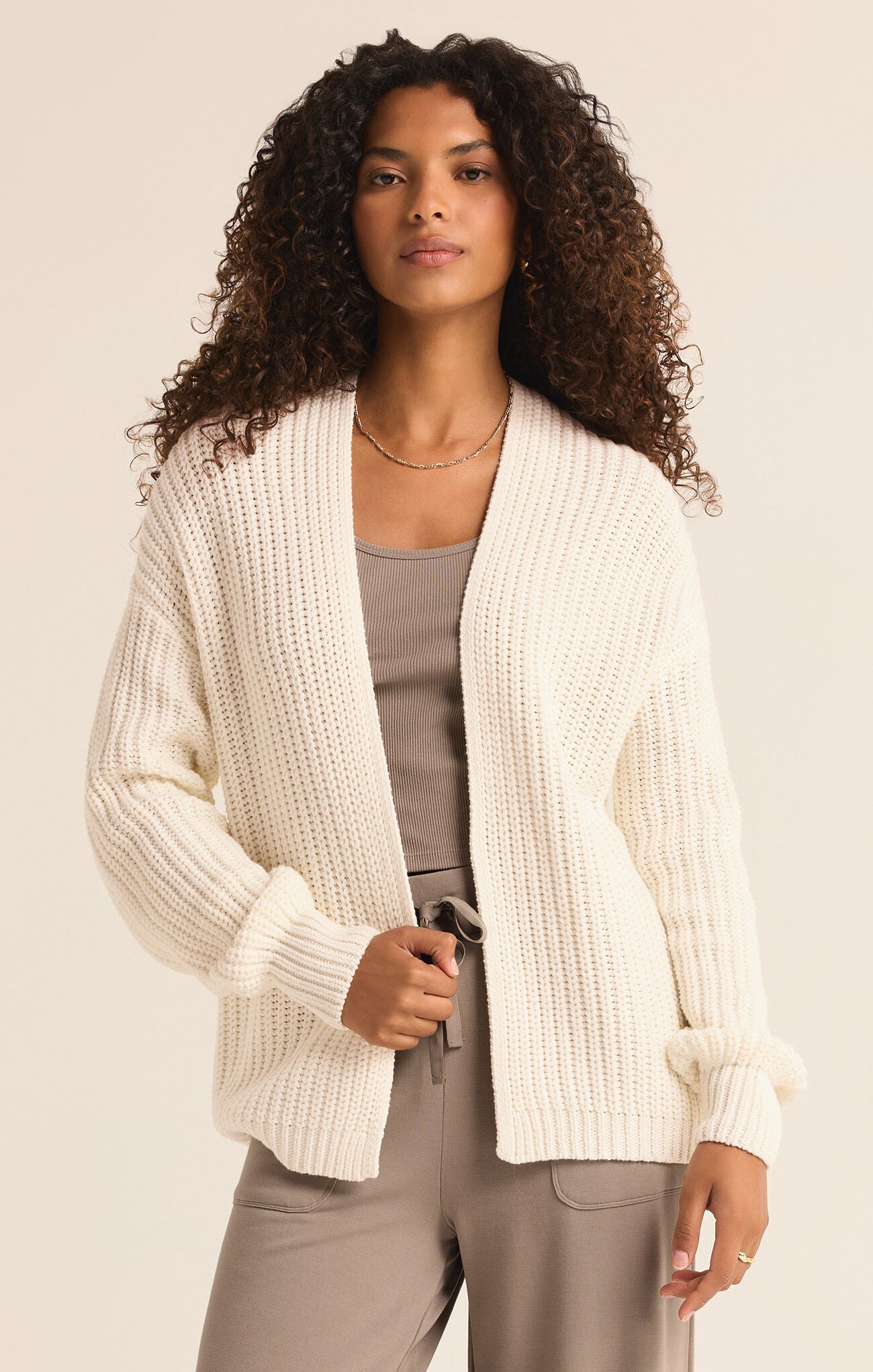 Sutton Rib Cardigan-Cardigans-Vixen Collection, Day Spa and Women's Boutique Located in Seattle, Washington