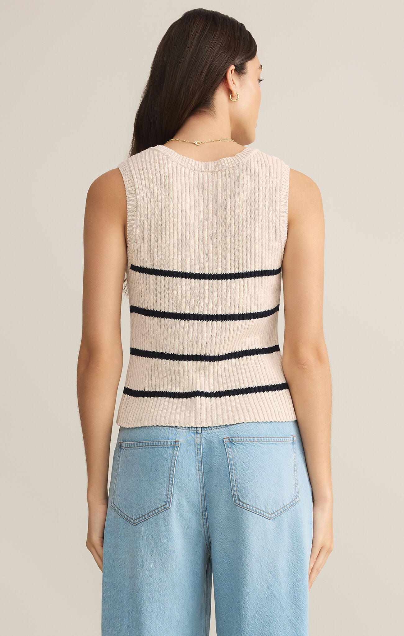 Sycamore Stripe Sweater Vest-Sweaters-Vixen Collection, Day Spa and Women's Boutique Located in Seattle, Washington