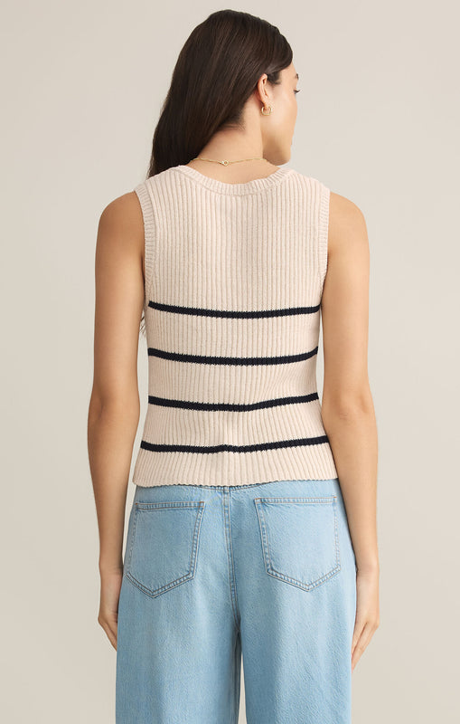 Sycamore Stripe Sweater Vest-Sweaters-Vixen Collection, Day Spa and Women's Boutique Located in Seattle, Washington