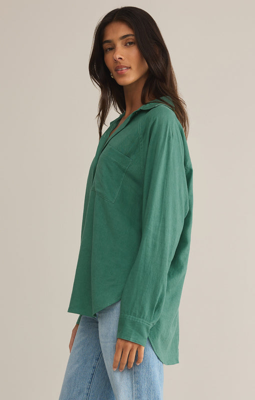 The Perfect Linen Top-Long Sleeves-Vixen Collection, Day Spa and Women's Boutique Located in Seattle, Washington