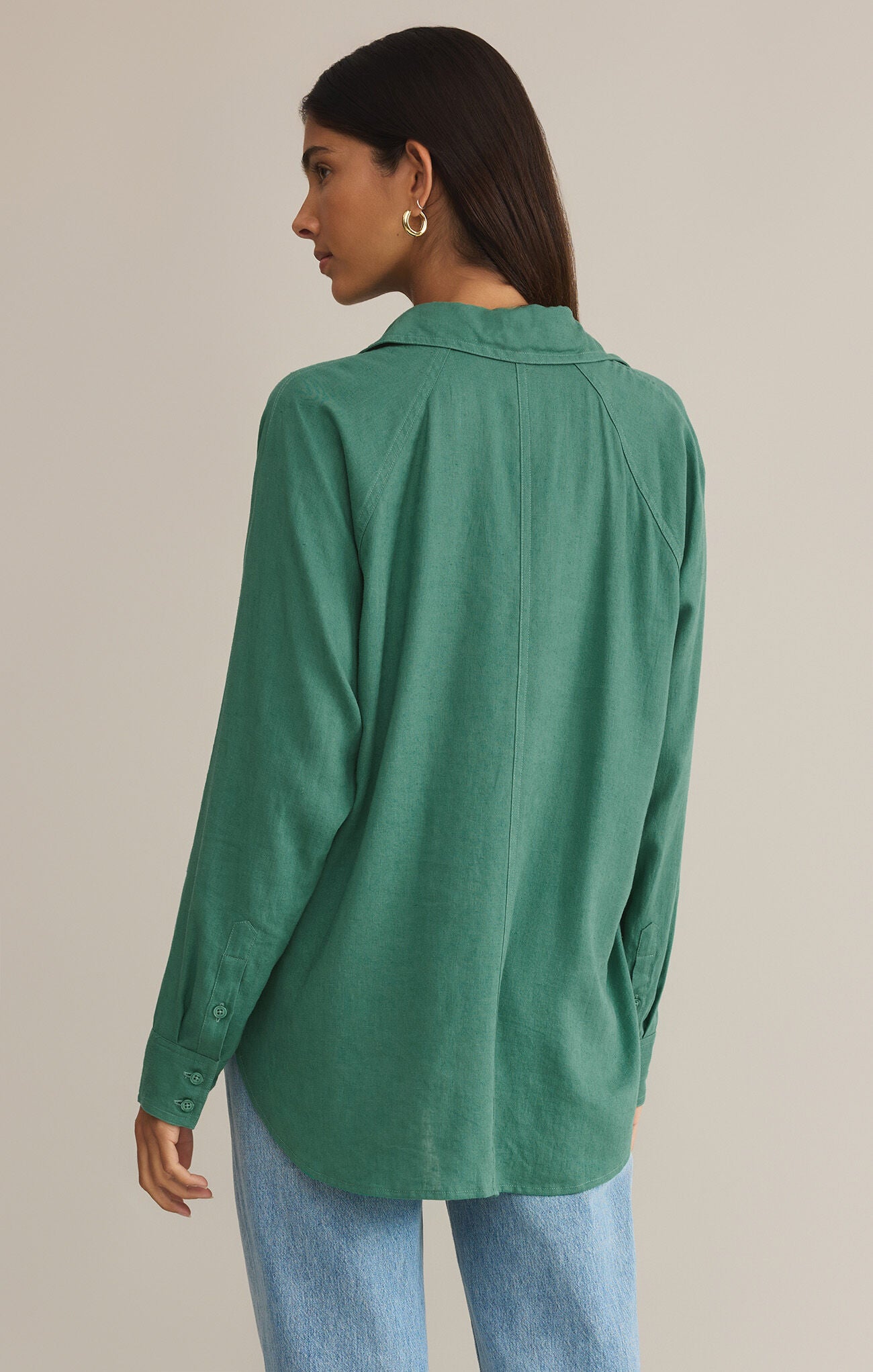 The Perfect Linen Top-Long Sleeves-Vixen Collection, Day Spa and Women's Boutique Located in Seattle, Washington