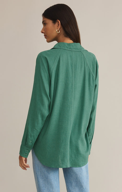 The Perfect Linen Top-Long Sleeves-Vixen Collection, Day Spa and Women's Boutique Located in Seattle, Washington