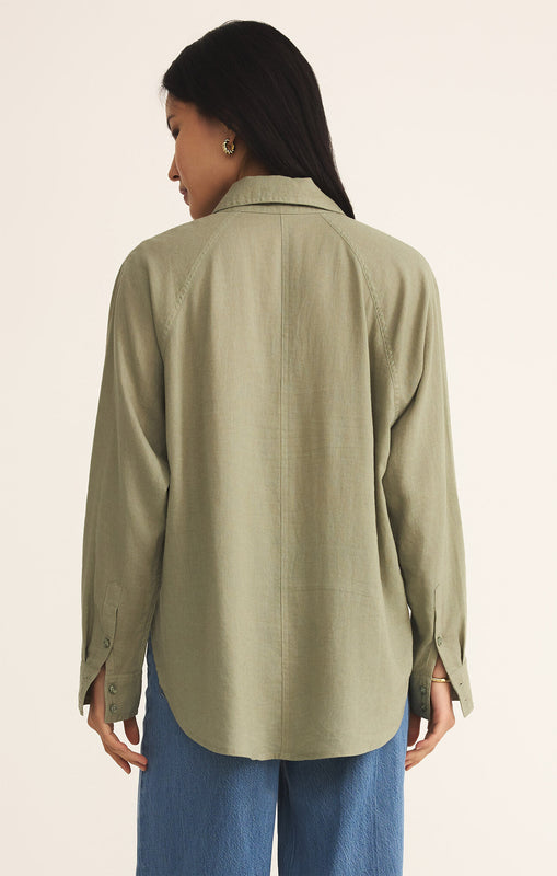 The Perfect Linen Top-Long Sleeves-Vixen Collection, Day Spa and Women's Boutique Located in Seattle, Washington