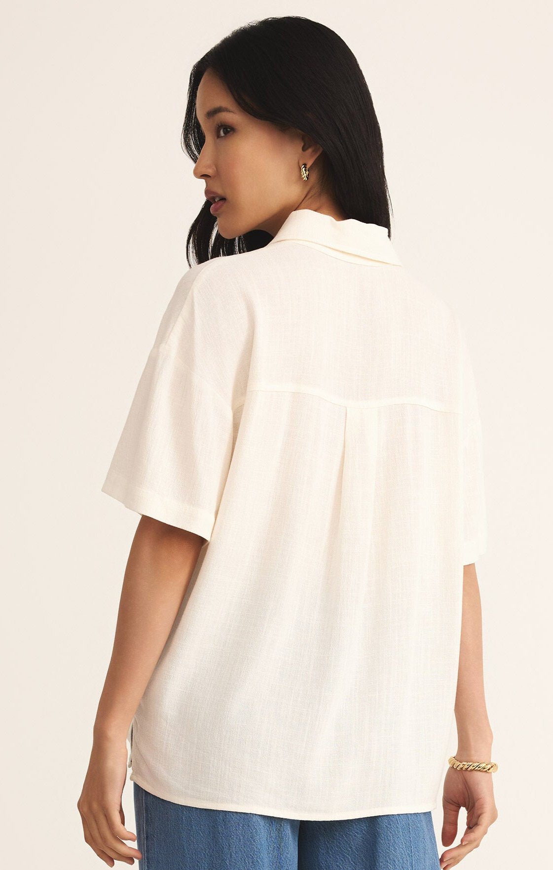 Tinsley Button Up Shirt-Short Sleeves-Vixen Collection, Day Spa and Women's Boutique Located in Seattle, Washington