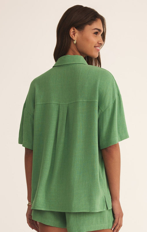 Tinsley Button Up Shirt-Short Sleeves-Vixen Collection, Day Spa and Women's Boutique Located in Seattle, Washington